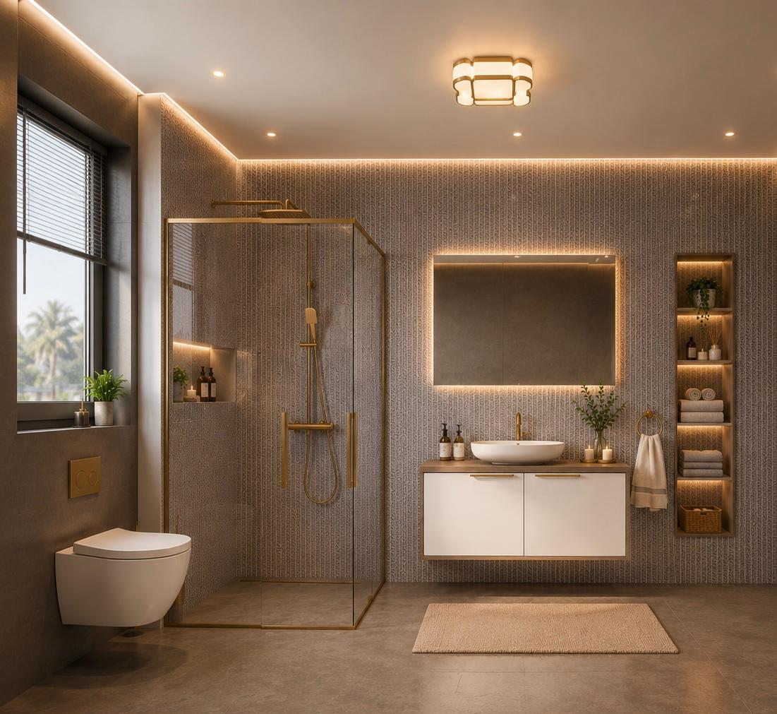 Modern banyo tasarımı ve uygulaması